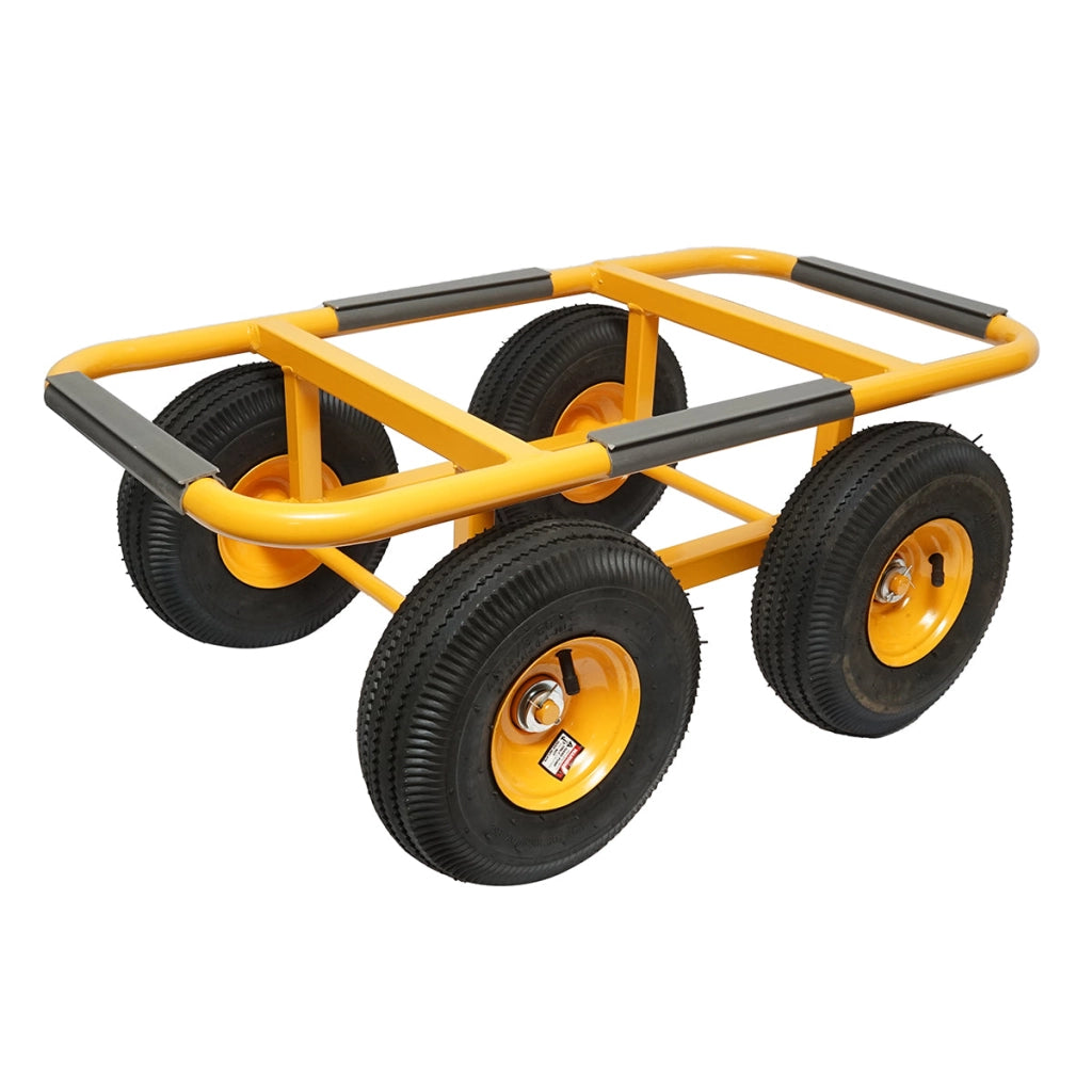 Carrello in metallo 750x380mm con ruote pneumatiche da 250mm