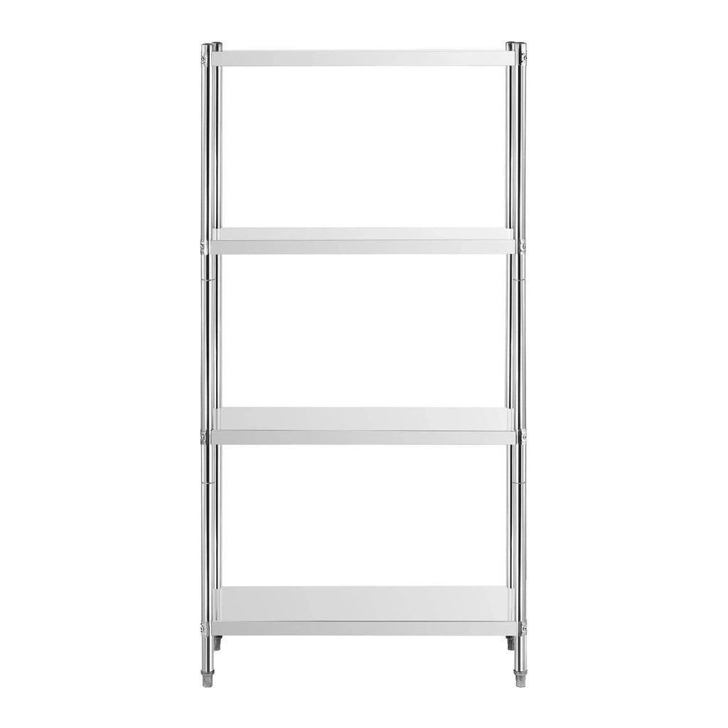 Scaffalatura in acciaio inox 90 x 40 x 180 cm 200 kg professionale 14_0005182