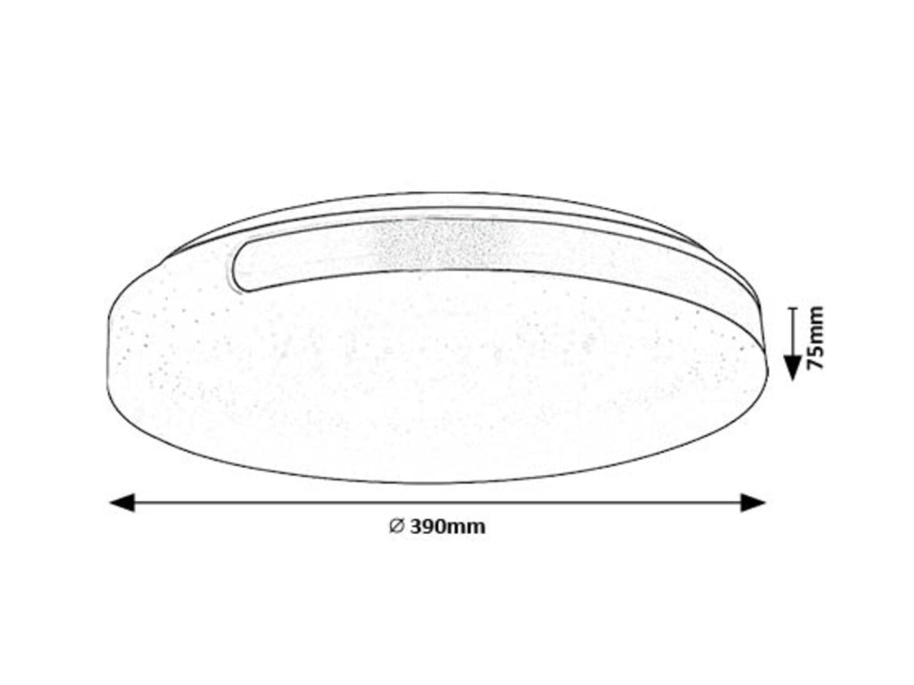 Plafoniera LED Danuta2 effetto stellato cromo Ø39 24W