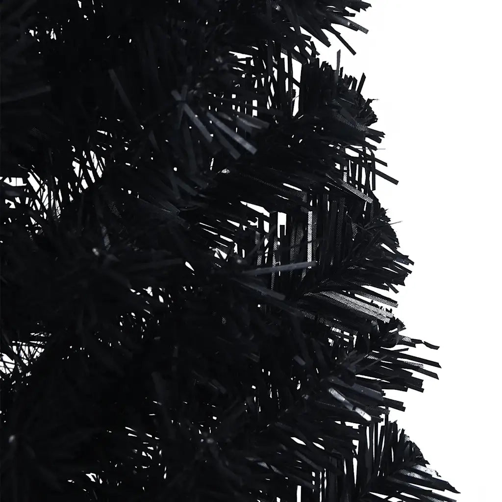 Albero di Natale Artificiale a Metà con Base Nero 150 cm PVC 344676