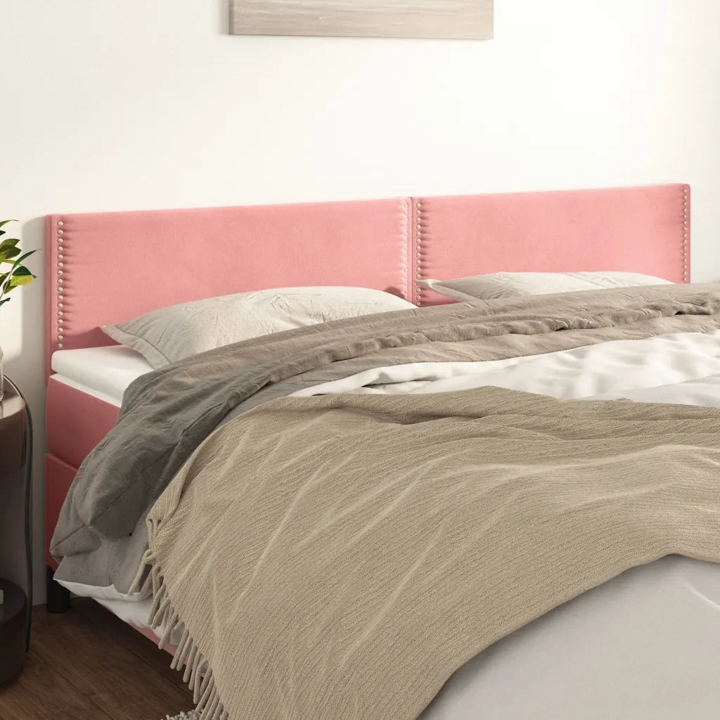 Testiera Rosa 160x5x78/88 cm in Velluto 345963