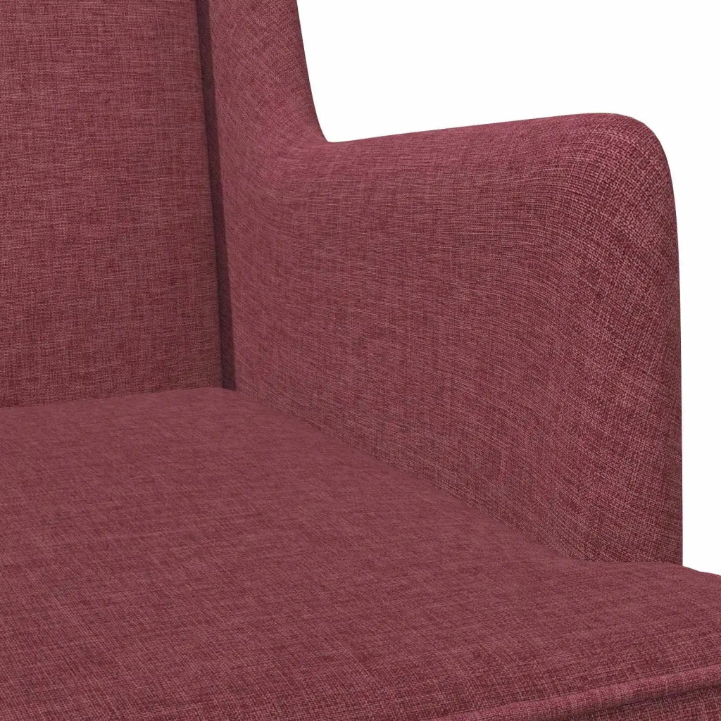 Sedia a dondolo Rosso Vino 62 x 80 x 85 cm Tessuto