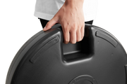 Supporto per ombrellone riempibile con acqua o sabbia con manopole regolabili in plastica nero 56 × 51 × 15 cm