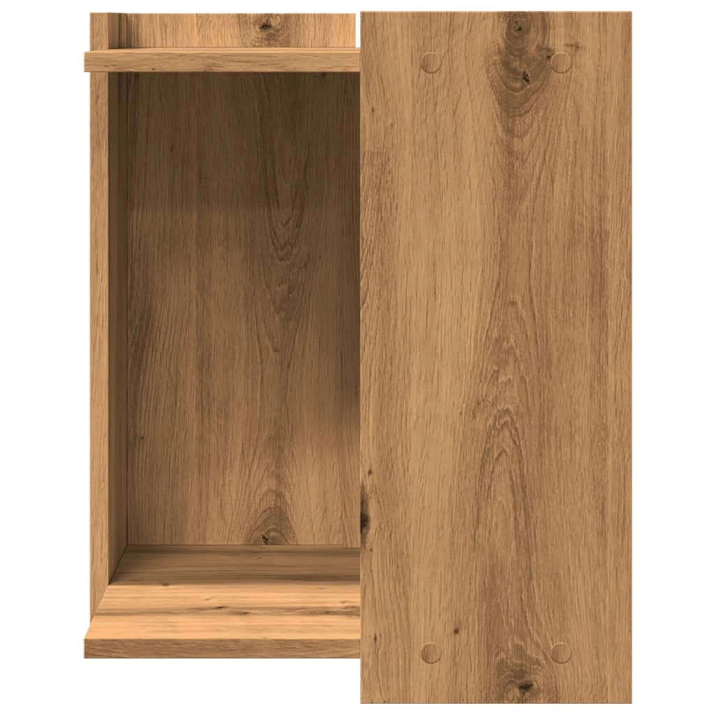 Mobiletto per lettiera per gatti fatto a mano 42 x 42 x 51 cm marrone 02_0043304