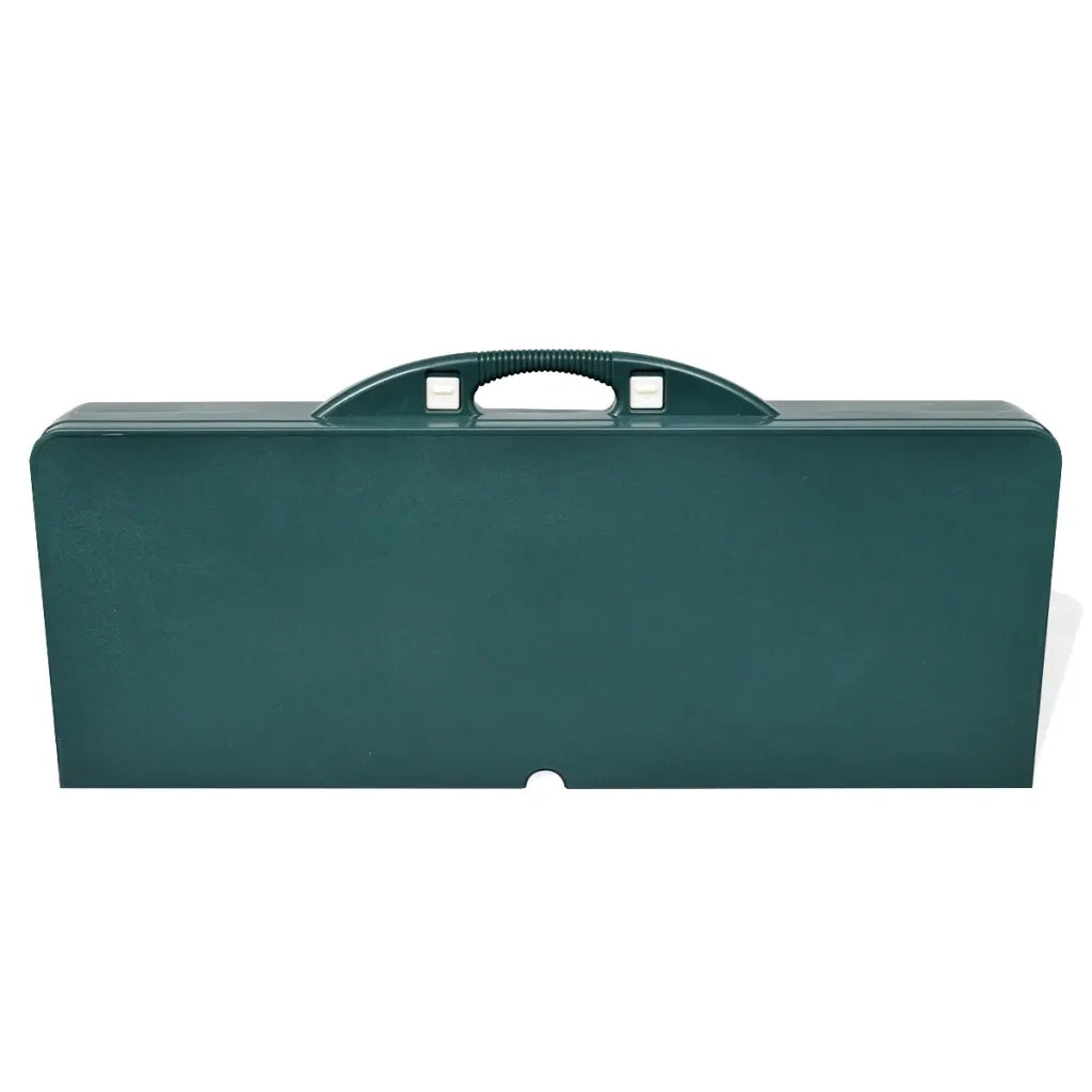 Set Tavolo da Campeggio con 4 Sedie in Alluminio Leggero Verde 41456