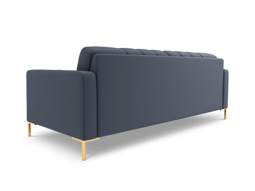 Cosmopolitan Design - Divano "Bali" 4 posti in tessuto strutturato blu scuro 