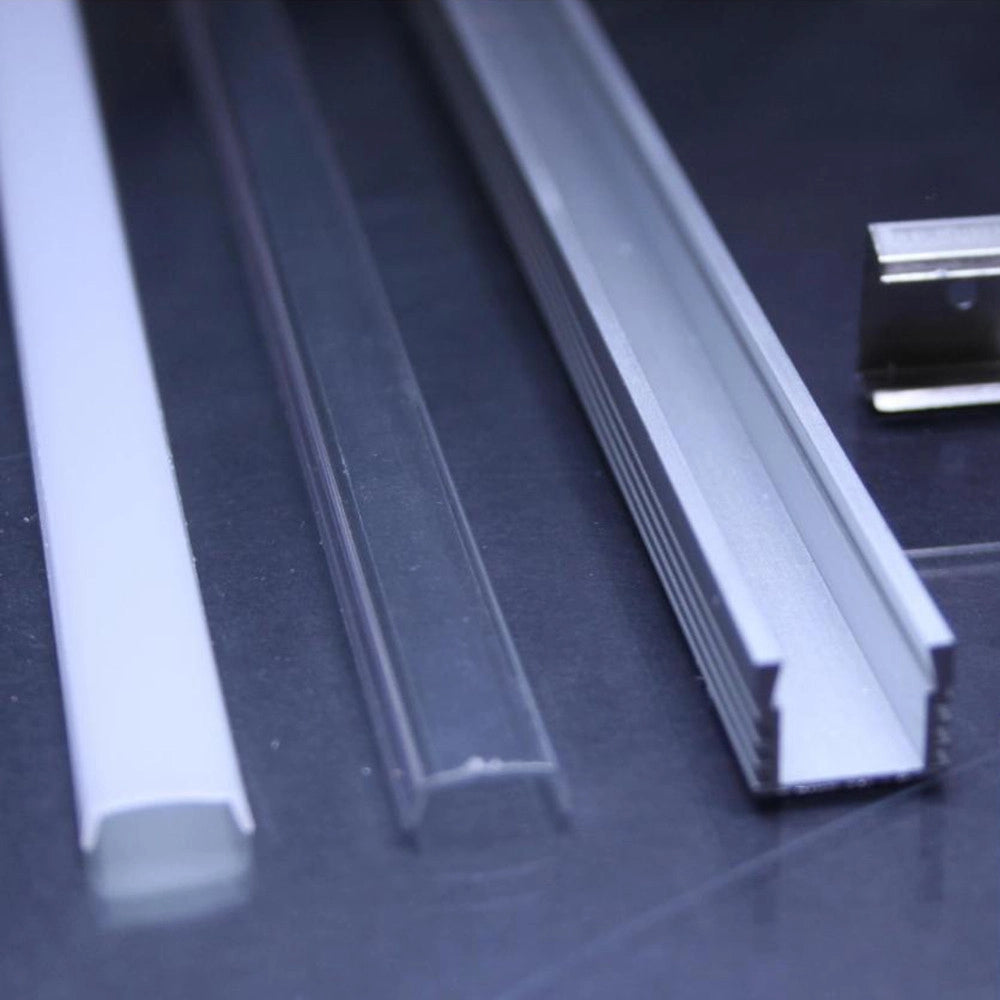 Trade Shop - Profilo Barra 1m Alluminio Per Strip Led Cc-32 Con Coperchio Opaco O Trasparente -