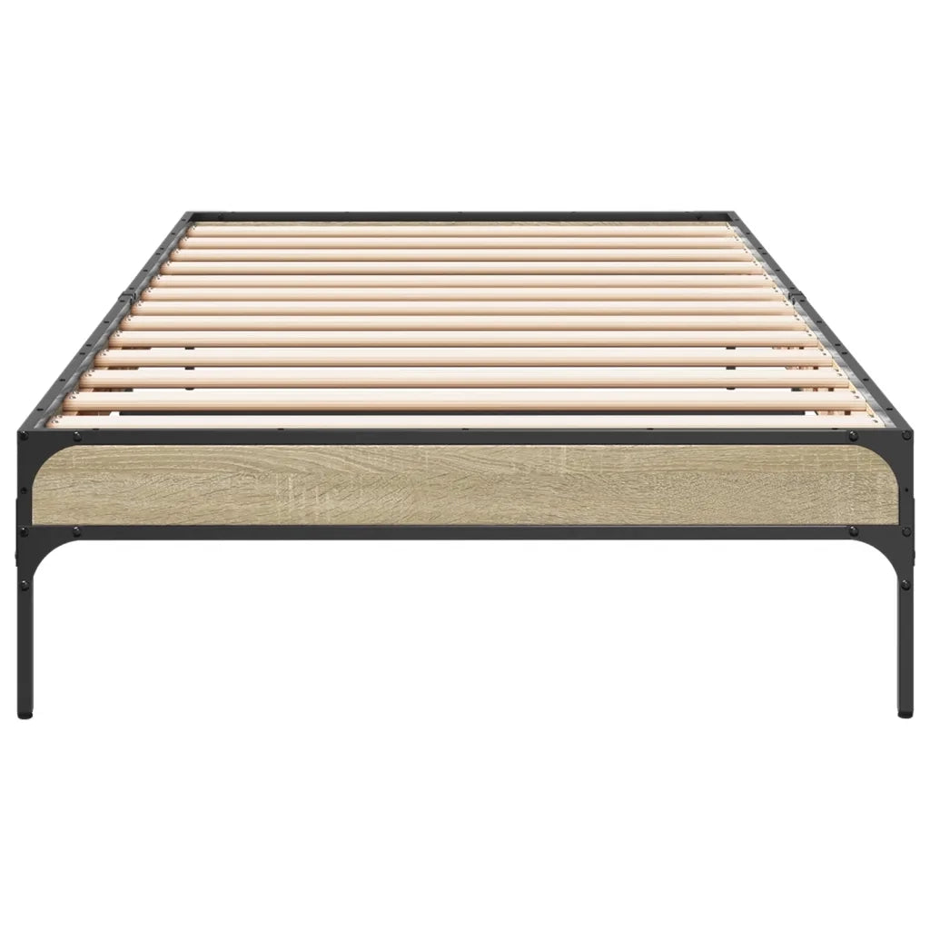 Giroletto Rovere Sonoma 90x200 cm Legno Multistrato e Metallo 845032