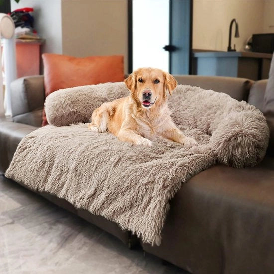 Letto per cani con cuscino di schiuma, letto per animali domestici per cani grandi, protezione per mobili per animali domestici universale, coperta per divano, copertura lavabile in macchina colore kaki medio.