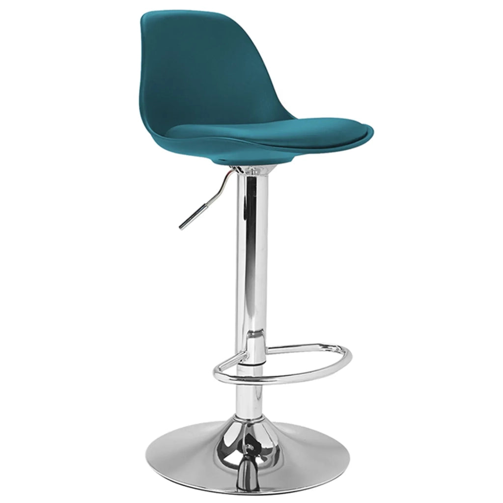 IDMarket - Set di 4 sgabelli da bar KARL design blu anatra