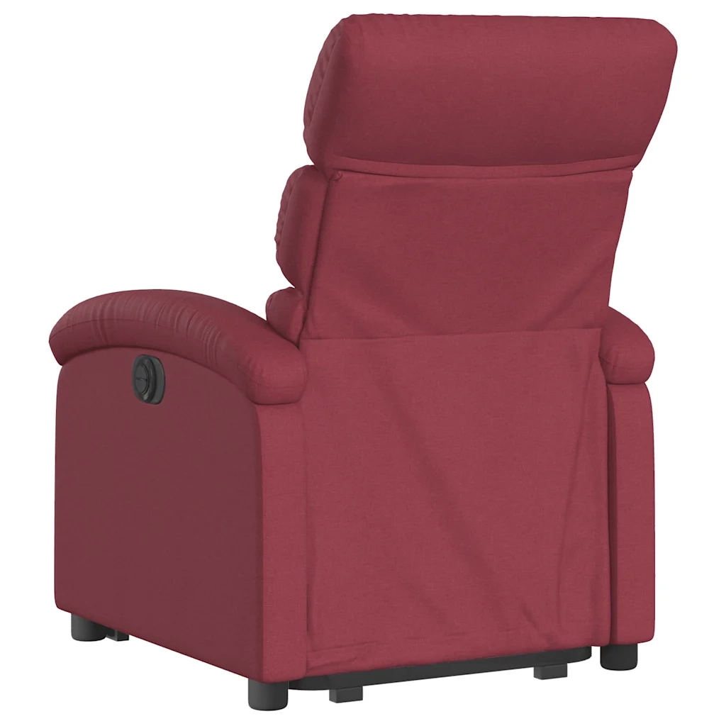vidaXL Poltrona Alzapersona Reclinabile Rosso Vino in Tessuto