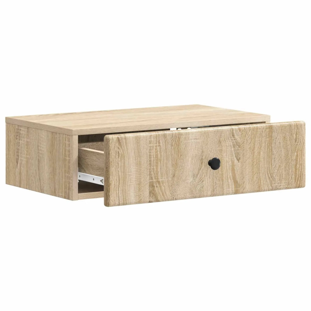 Tavolino da Parete Laterale Rovere Sonoma 59 x 34,5 x 17 cm 899167