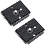 Piattaforma di Rilascio Rapido - 2x Alluminio - Compatibile con Manfrotto 200PL/128RC/141RC - Nero - 51x42x10mm - Resistente ai Colpi - Piattaforma per Tripode