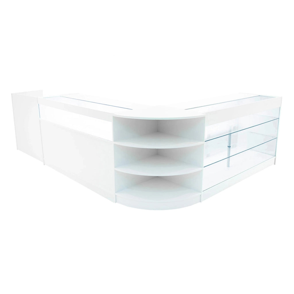 Set Banconi Bianco Hyperion LED K1500 B1500 LM60 TB60 con Serrature e Vetrina