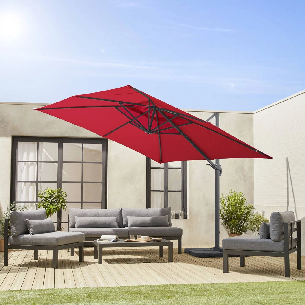 Telo per ombrellone falgos 3x3m, rosso