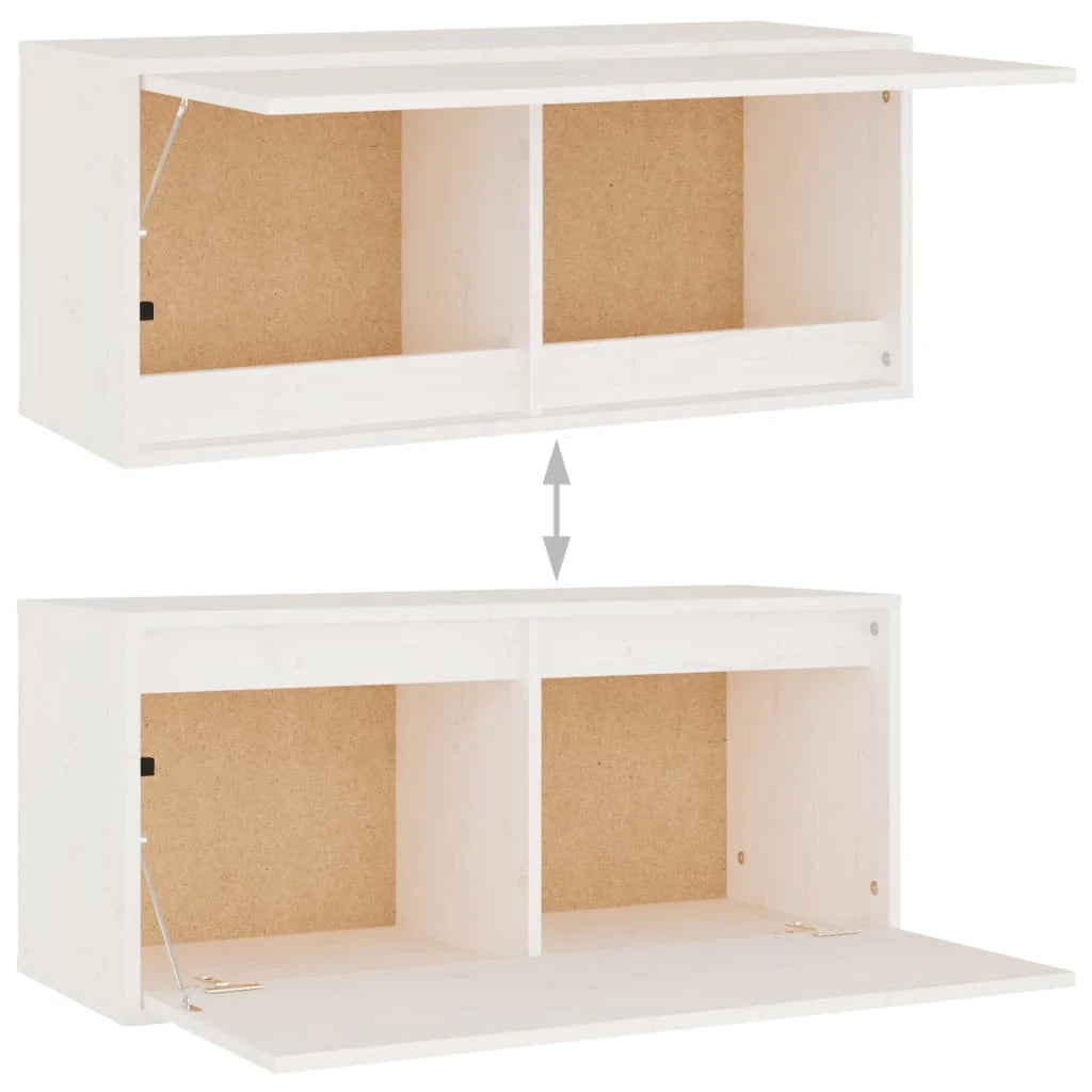 Mobile TV multimediale scaffale TV credenza mobile TV sala da pranzo soggiorno camera da letto 6 pezzi legno massello di pino bianco 02_0028795