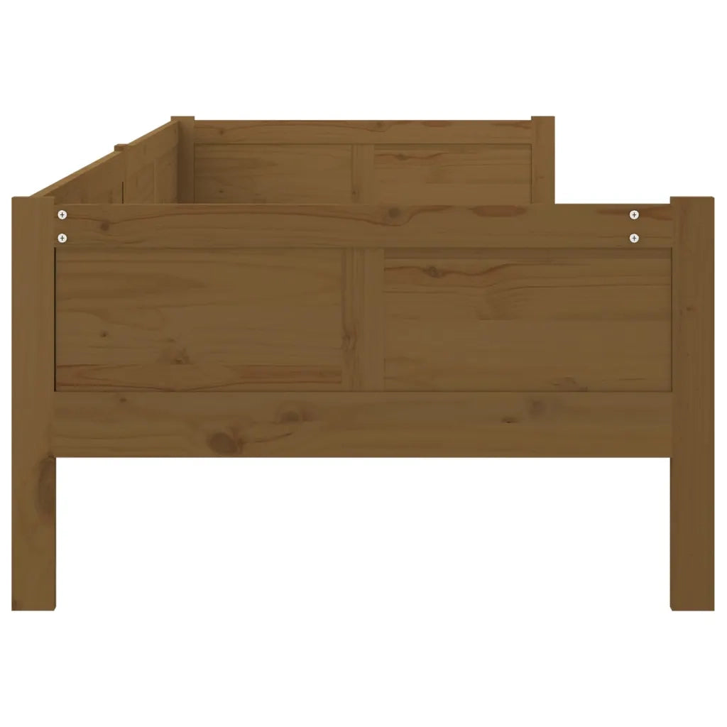 Letto singolo | Letto per adulti | Dormeuse Ambra in Legno Massello di Pino 90x190 cm
