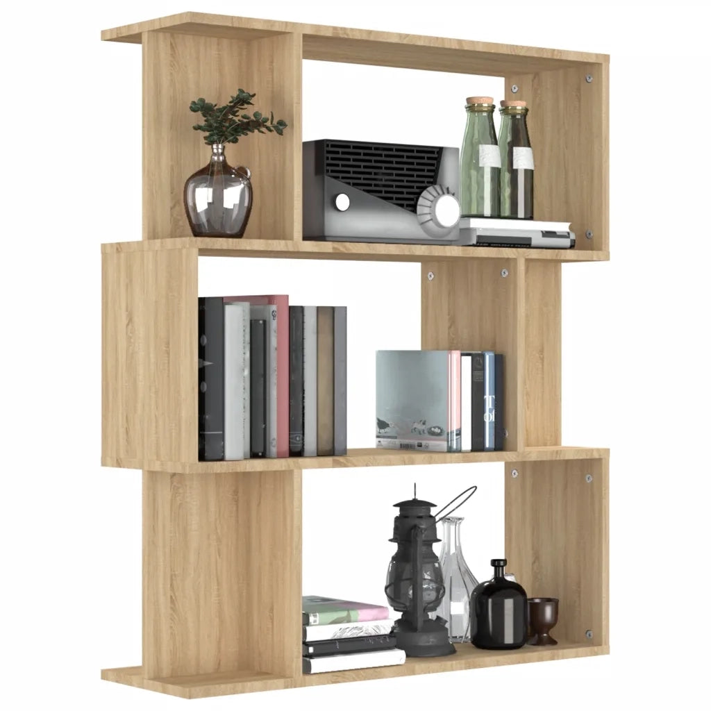 Libreria/Divisorio Rovere Sonoma 80x24x96 cm Legno Ingegnerizzato 800084