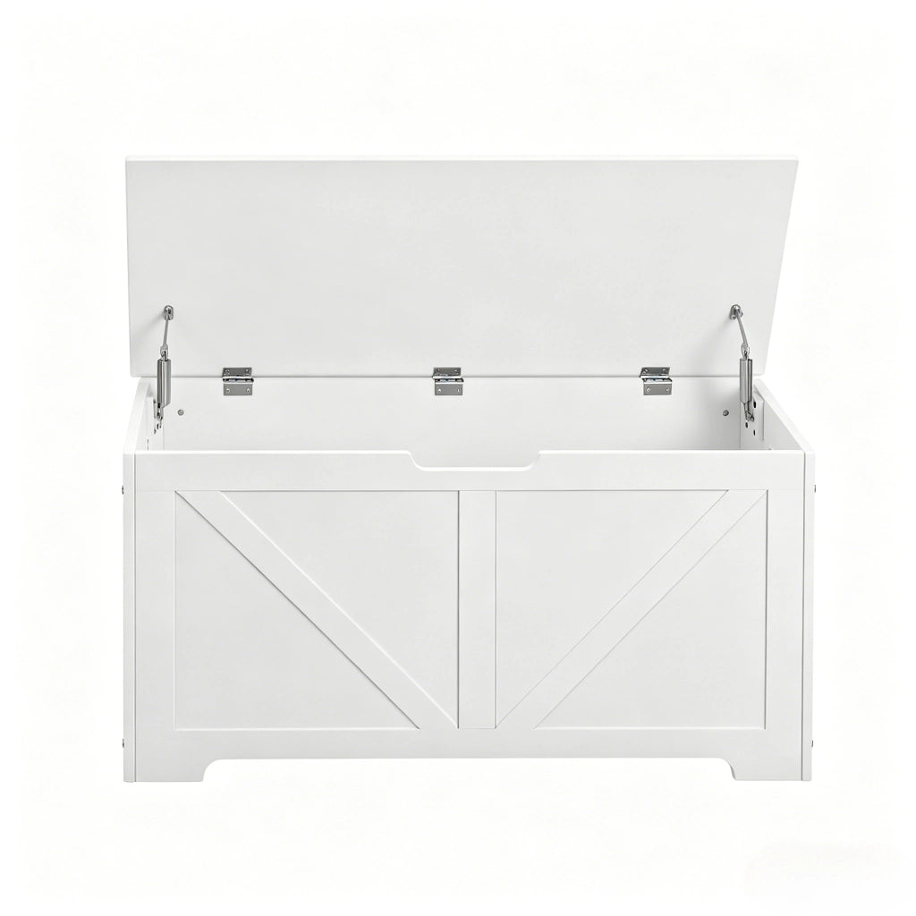 PANCA Contenitore 100x47x40 cm Legno Bianco