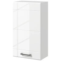 kleankin Mobiletto Bagno in MDF a Muro con 3 Ripiani e Ripiano Superiore Regolabile, 37x22.5x70 cm, Bianco