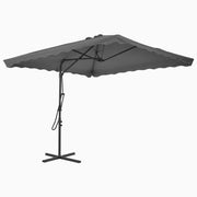Ombrellone da Esterni-Ombrello da giardino con Palo in Acciaio 250x250cm Antracite