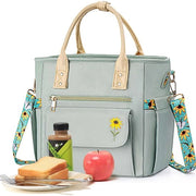 Borsa Insolabile per Donne con Disegno di Fiori Rari - Grande Borsa con Tasselli di Isolamento, Molteplici Tasche e Cinturino Rimovibile per Ufficio/Spuntini Regali di Natale per Donne