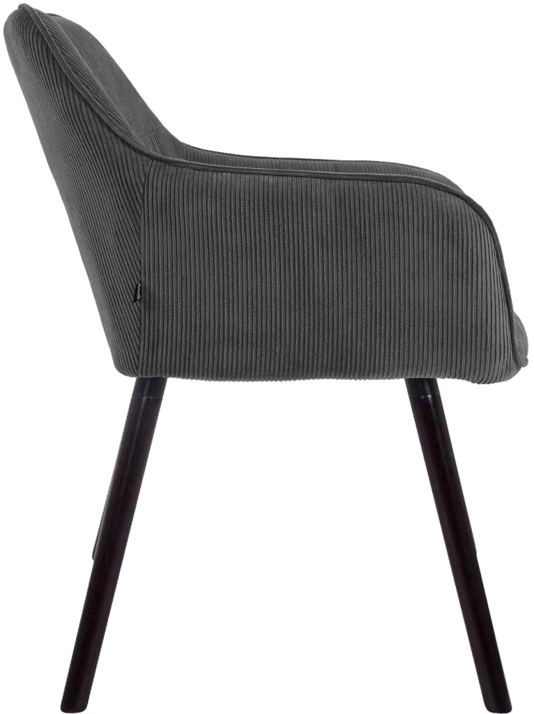 Sedia per sala da pranzo Vienna Cord nera 3