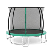 Trampolino da esterno 366 x 269 x 89 cm con rete di sicurezza stabile e scaletta antiscivolo in acciaio zincato verde 20_0018033