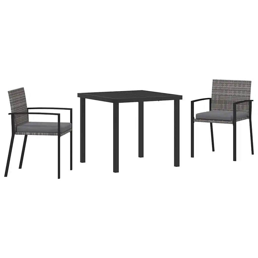 Set da Pranzo per Giardino 3 pcs Grigio 3379240