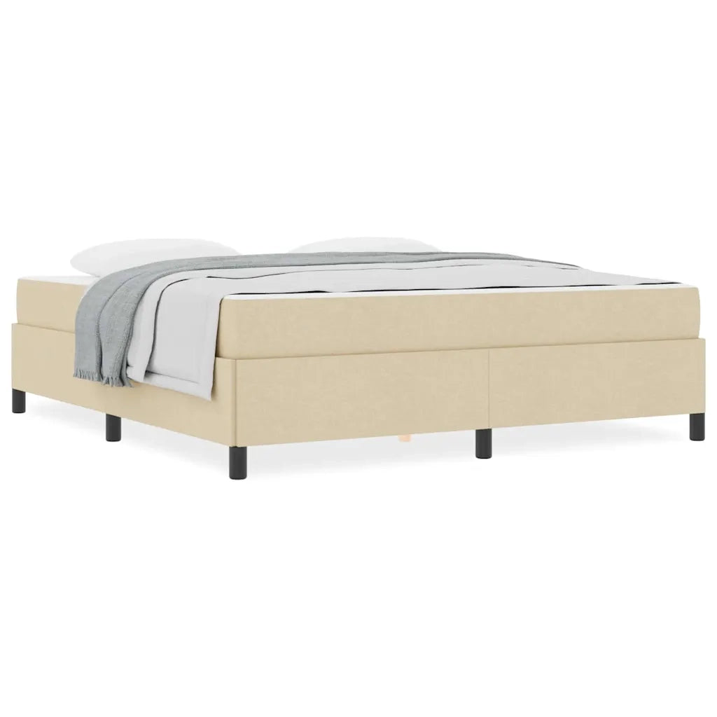vidaXL Letto a molle Crema e Nero 180 x 200 cm