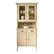 Cristalliera 2 porte in legno shabby avorio l.98.p.51 h.213 - Mobili 2G