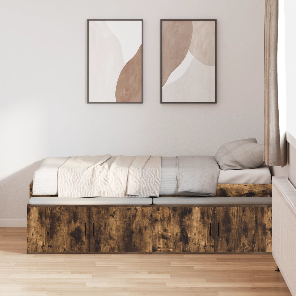 Struttura Letto Rovere Affumicato 90x200 cm