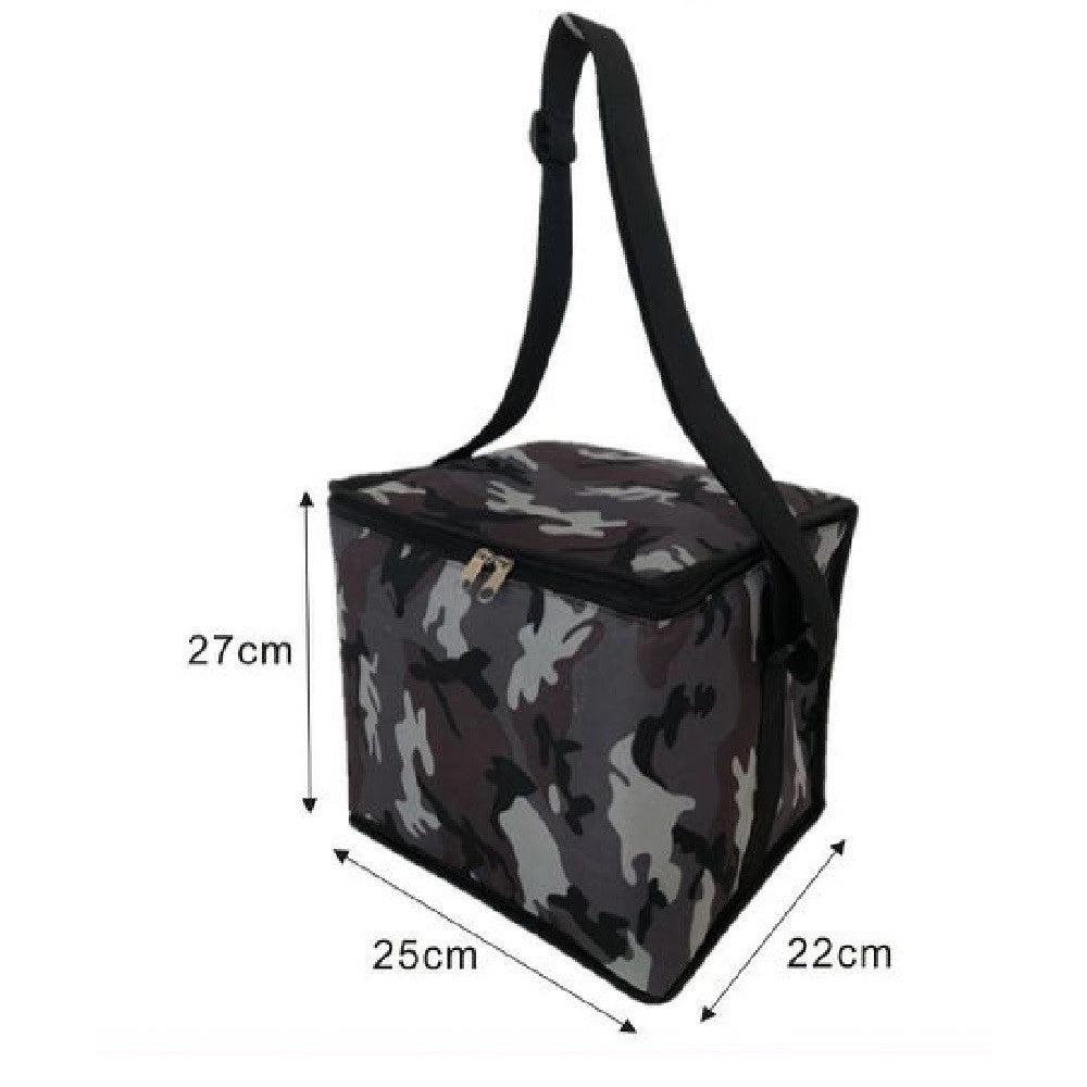Trade Shop - Borsa Termica Fantasia Militare 15 Lt 27x22x25cm Per Mare Campeggio Picnic 12812 -