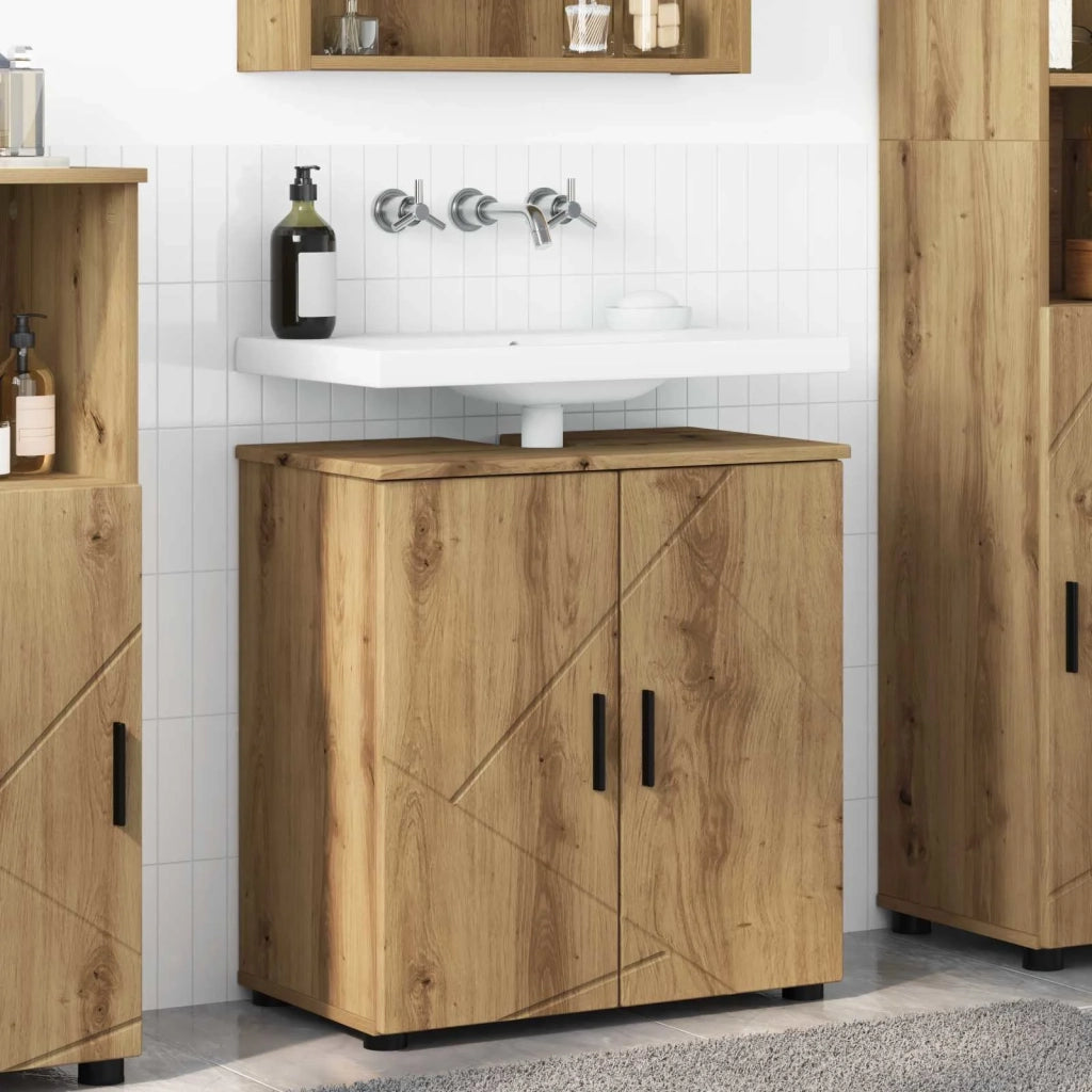 Mobile da Bagno con porta Rovere artigianale 61 x 35 x 64 cm 883293