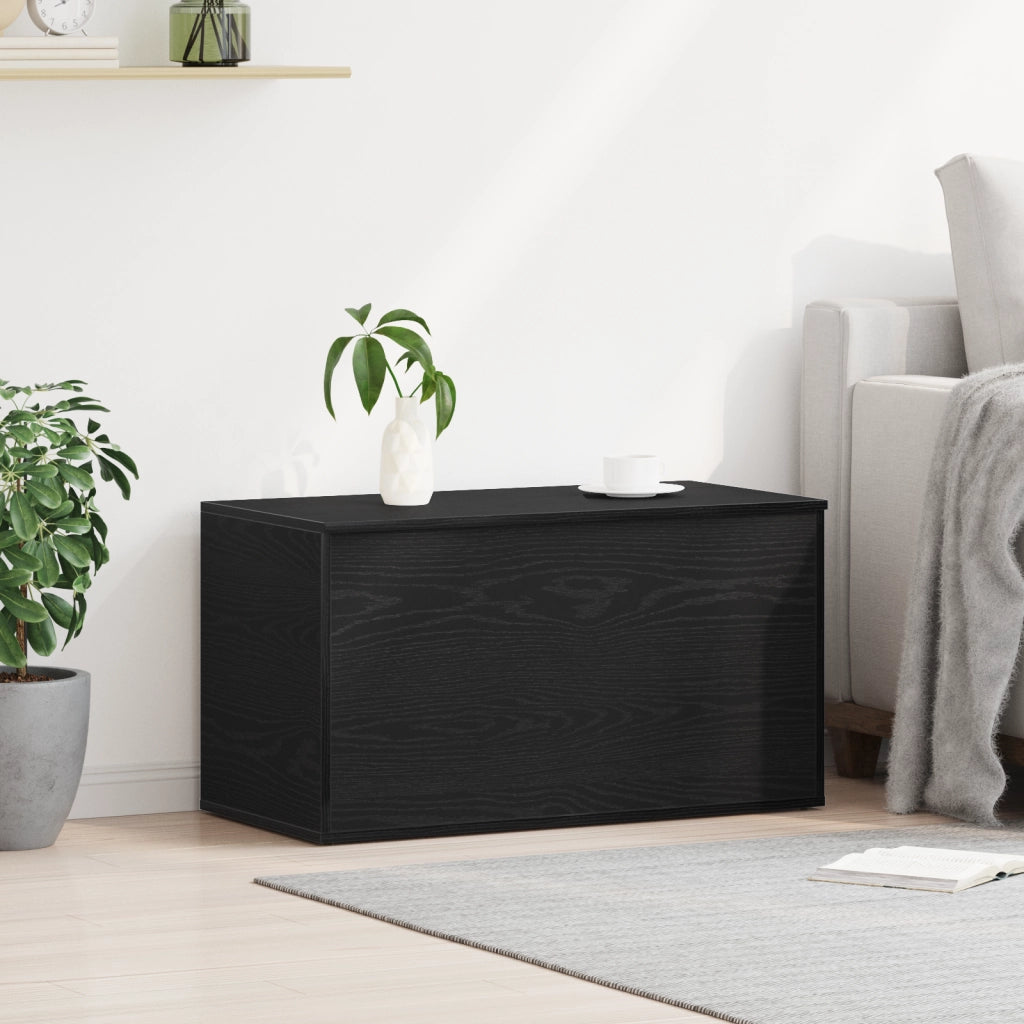 Cassa di stoccaggio  in Nero Rovere, 84x42x46 cm, in legno ingegnerizzato