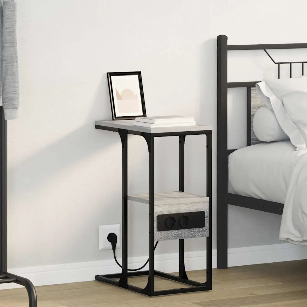 vidaXL Armadio da Notte con cassetto Grigio sonoma 41.5 x 26 x 60.5 cm