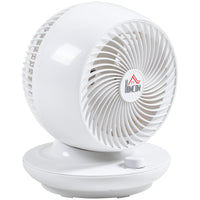 EasyComfort Ventilatore da Tavolo 3 Velocità, Oscillazione 70° e Inclinazione 90°, 27x27x34cm, Bianco e Nero