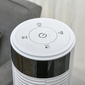 Easycomfort Ventilatore a Colonna con 3 Velocità e 4 Modalità, Timer di 12h, Pannello LED e Telecomando, Bianco