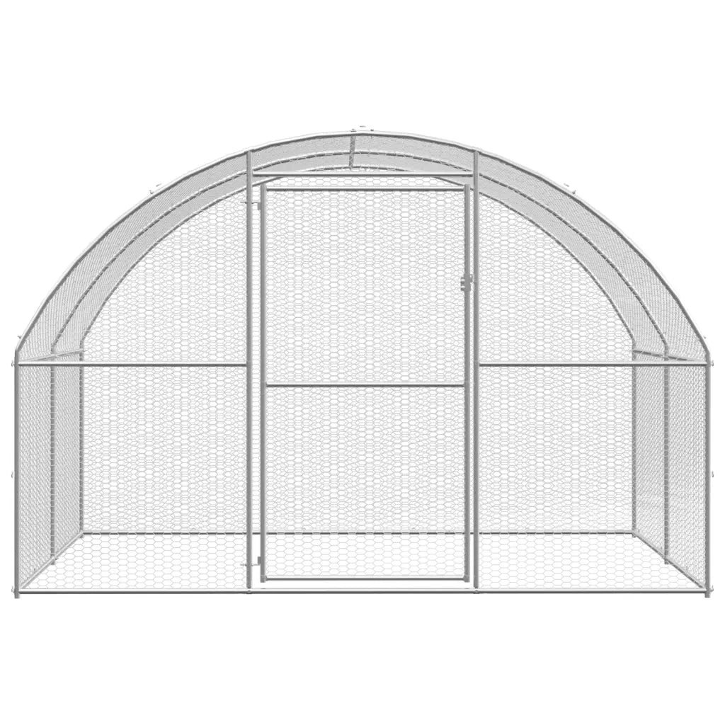Gabbia per Polli da Esterno 3x2x2 m in Acciaio Zincato 3095472