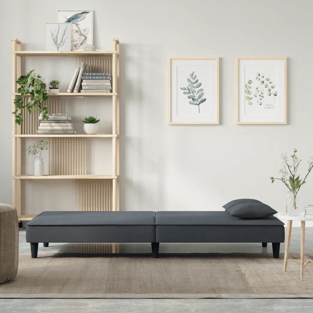 Divano letto | Sof¨¤ letto | Letto singolo Grigio Scuro in Velluto