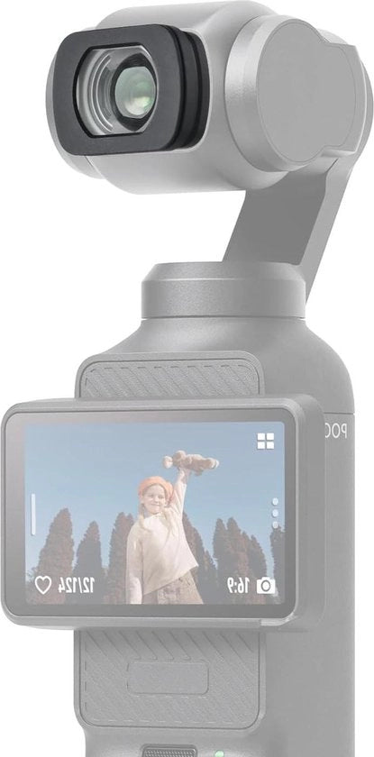 Lente per OSMO Pocket 3 - Lente a grande angolazione multi-strato in vetro ottico - Disegno di fissaggio magnetico - Scatola di conservazione.