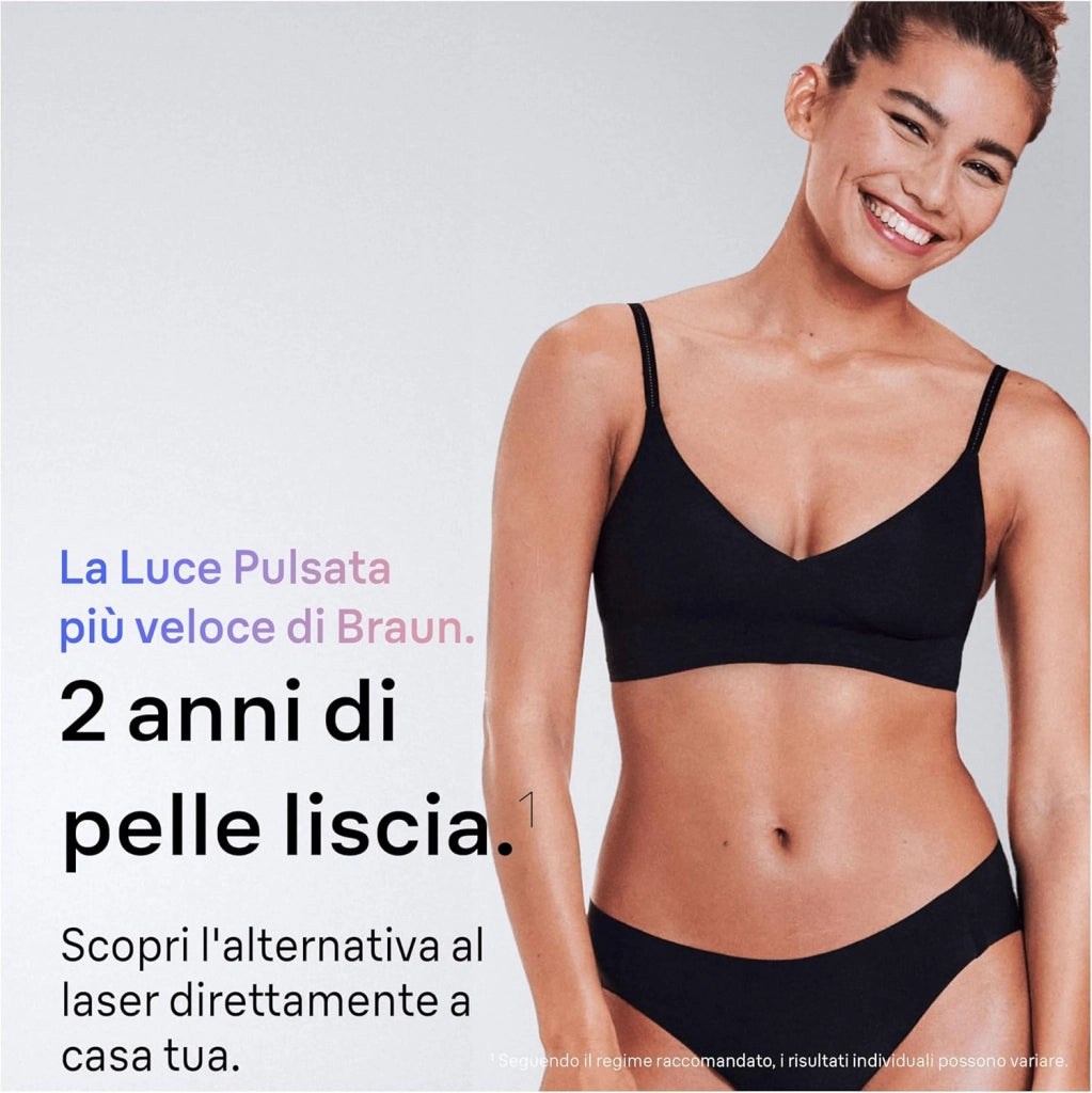 Braun Skin I·Expert Epilatore Luce Pulsata Smart, Depilatore Corpo Donna, Alternativa Laser Peli Donna, Include Pochette, Rasoio Venus, Luce Pulsata Braun, 4 Testine Viso E Corpo, PL7387