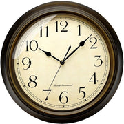 Orologio da Parete Classico, 25 cm, Orologio da Parete Silenzioso senza Suono Ticking per Camera da Letto, Camera, Funziona con Batterie (Orologio con Numeri Arabi)