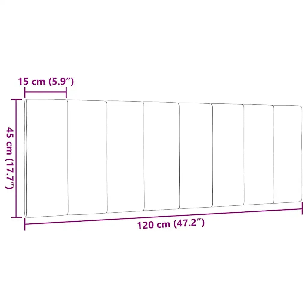 Cuscino Testiera Hanko Grigio Chiaro 120 cm in Tessuto CFW6129481