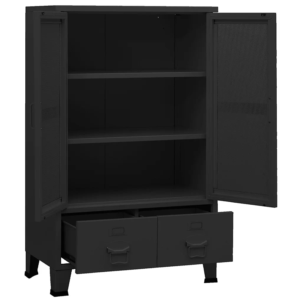 Armadio Classificatore Industriale Nero 70x40x115 cm in Metallo CFW5147880