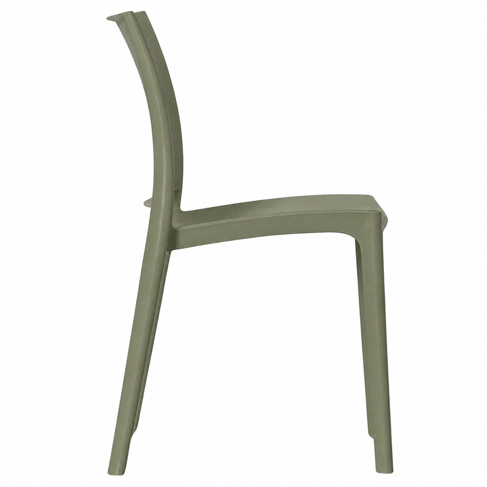 Sedia da sala da pranzo Altea in plastica colore Verde Oliva modello comfort