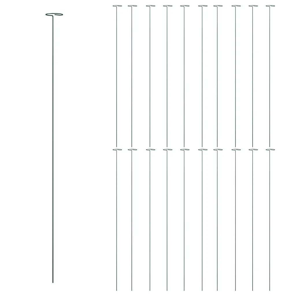 Supporti per Piante da Giardino 20 pz Verde Scuro 91 cm Acciaio CFW9686669