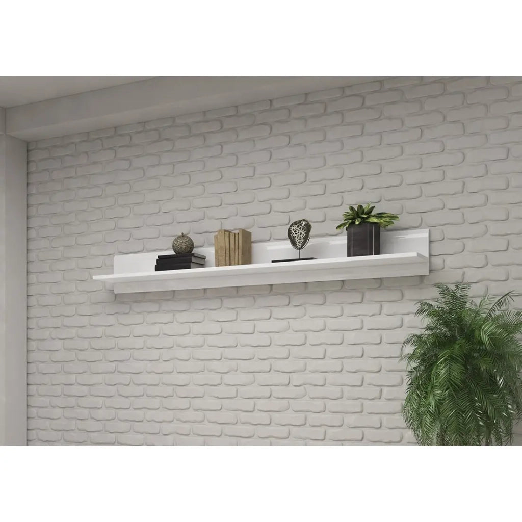Scaffale BREDA – 180 cm – Bianco opaco e lucido – Design moderno e funzionale