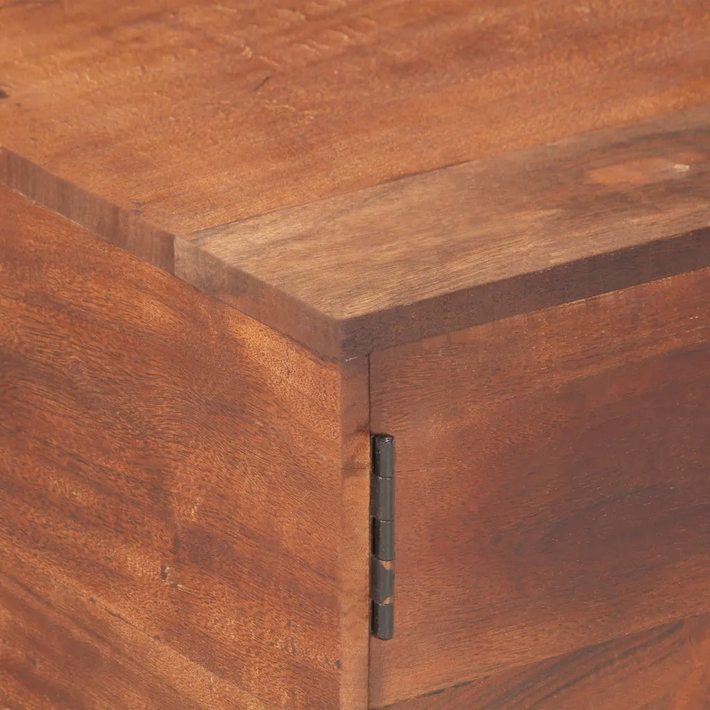 Tavolino Salotto-Tavolino da soggiorno-Tavolo Marrone ambra 67x67x45cm Legno Massello Acacia