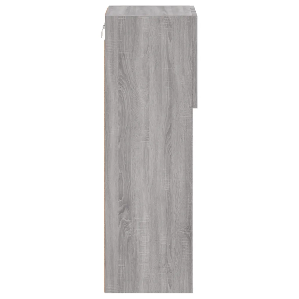 Mobile TV con Luci LED-Credenza per TV Grigio Sonoma 30,5x30x90 cm